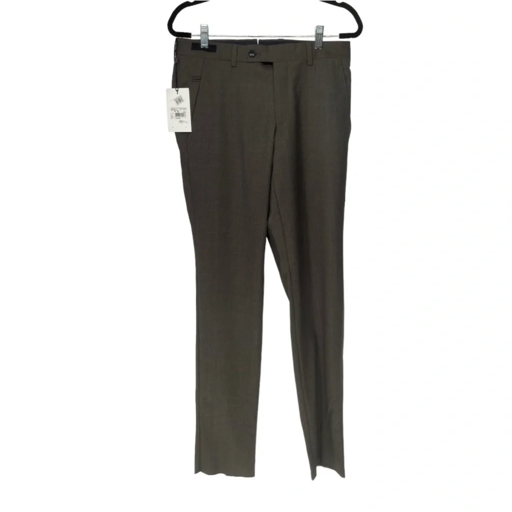 Ted Baker London Endurance Jerome Men’s Flat Front Wool Dress Pants Brown 30R‎